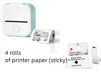 Portable Mini Thermal Label Printer - Bluetooth Photo Printer for Home, Students, and Price Tags