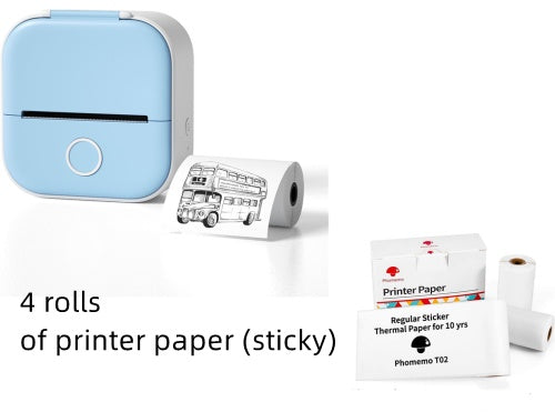 Portable Mini Thermal Label Printer - Bluetooth Photo Printer for Home, Students, and Price Tags