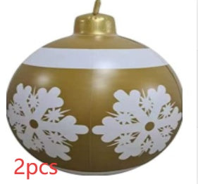 60CM Inflatable Christmas Ornament Ball - Giant Outdoor PVC Decoration