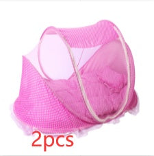 Foldable Baby Bed Net with Pillow - 2-Piece Set