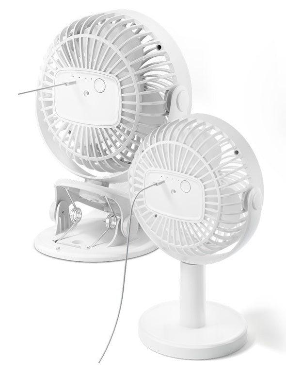 Portable Mini Desktop Fan - Silent, Cordless, Rechargeable Cooling