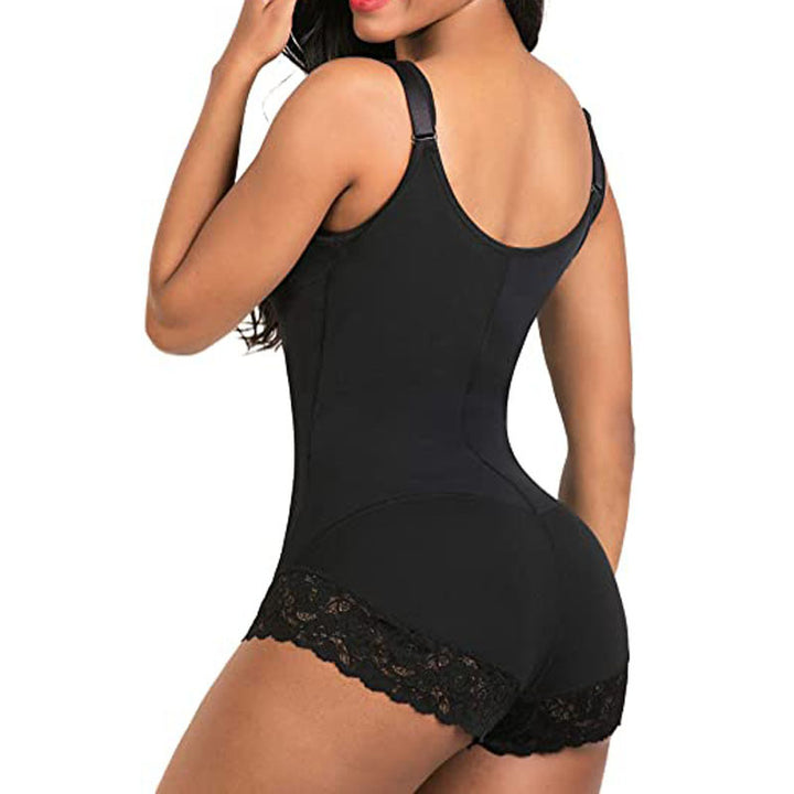 Hip-Lifting Body Shaping Tights with Zipper - Seamless Triangle Shapewear