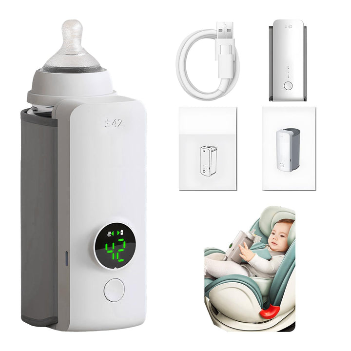 Portable Wireless USB Baby Bottle Warmer - Rechargeable & Insulated