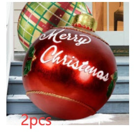 60CM Inflatable Christmas Ornament Ball - Giant Outdoor PVC Decoration