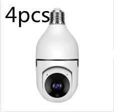 WiFi 1080P Bulb Camera - 4X Zoom, E27 Home Security Camera with 5G WiFi and Alarm Monitor