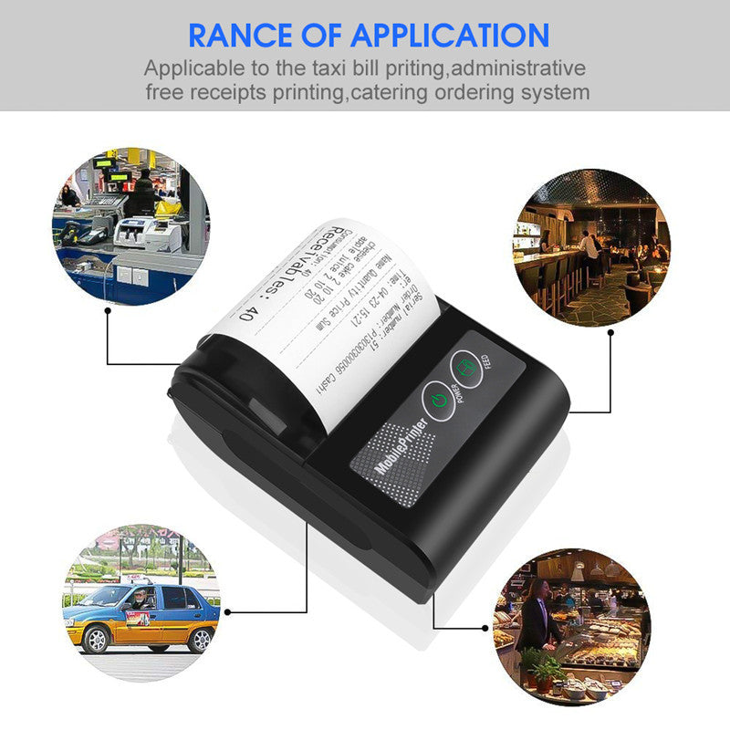 Portable Bluetooth Thermal Printer - Ideal for Convenience Store Billing