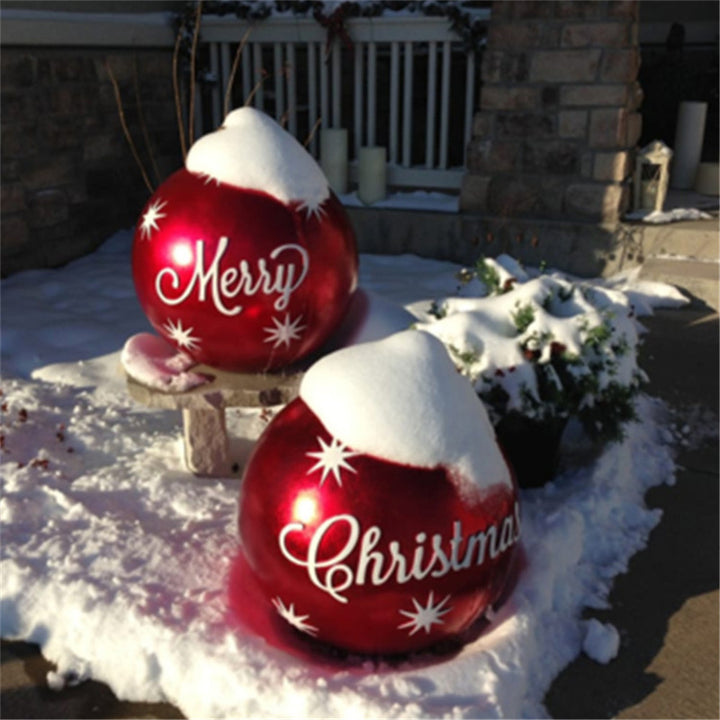 60CM Inflatable Christmas Ornament Ball - Giant Outdoor PVC Decoration