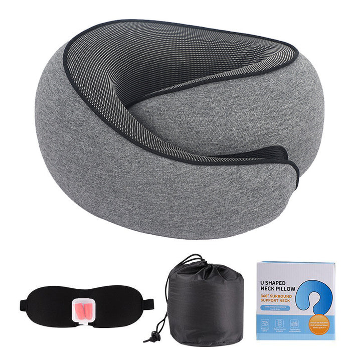 Memory Foam Travel Neck Pillow – Soft, Portable Comfort for Airplanes, Cars, and Offices