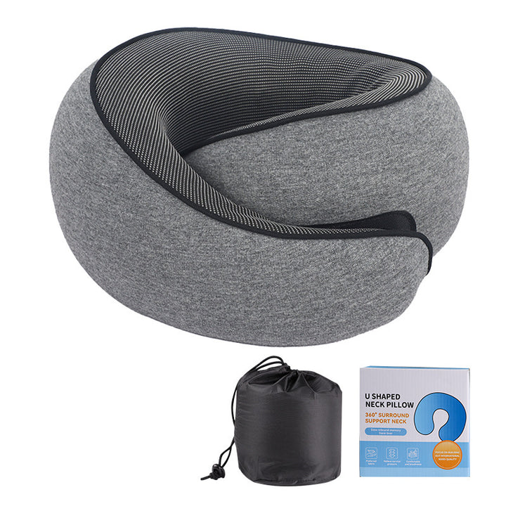 Memory Foam Travel Neck Pillow – Soft, Portable Comfort for Airplanes, Cars, and Offices