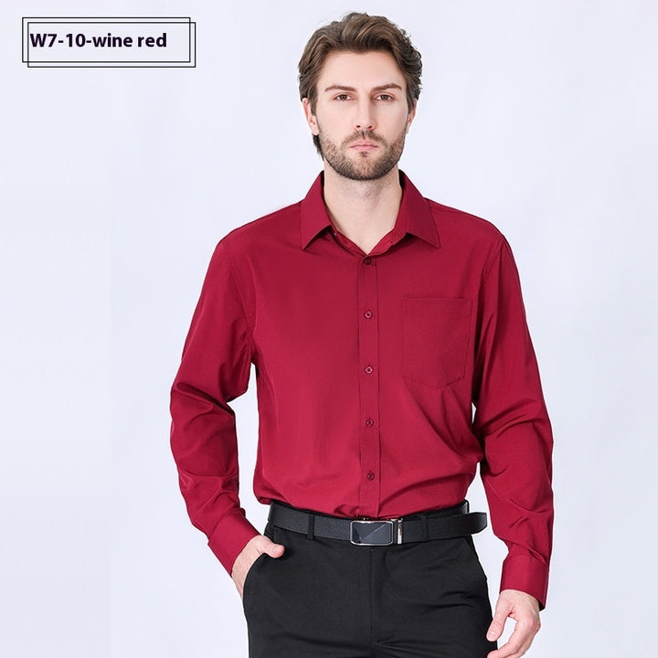 Men's Minimalist Non-Iron Stretch Long Sleeve Business Shirt