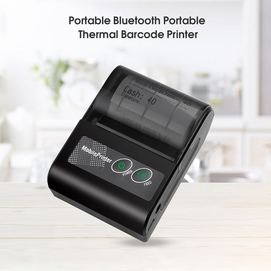 Portable Bluetooth Thermal Printer - Ideal for Convenience Store Billing