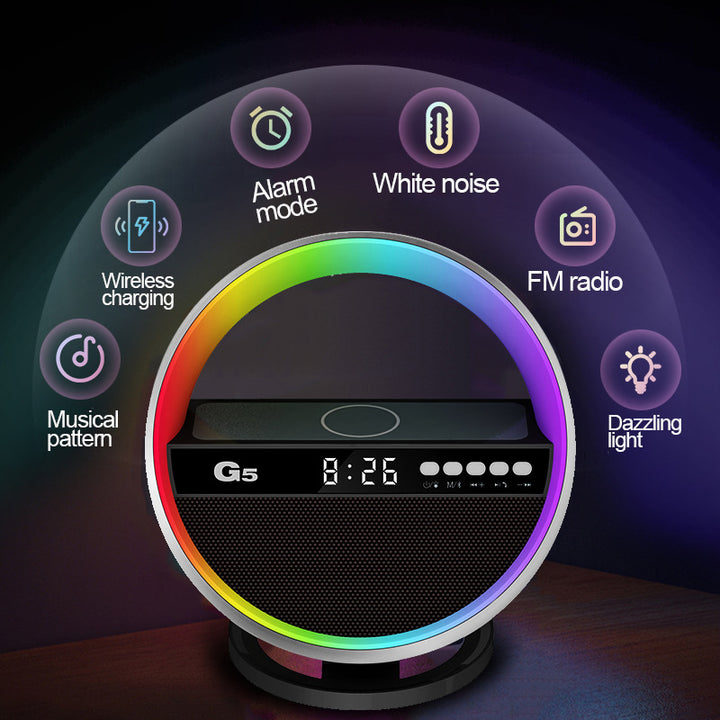 2024 Multifunction RGB Night Light - Wireless Charger, Bluetooth Speaker & Ambience Lamp