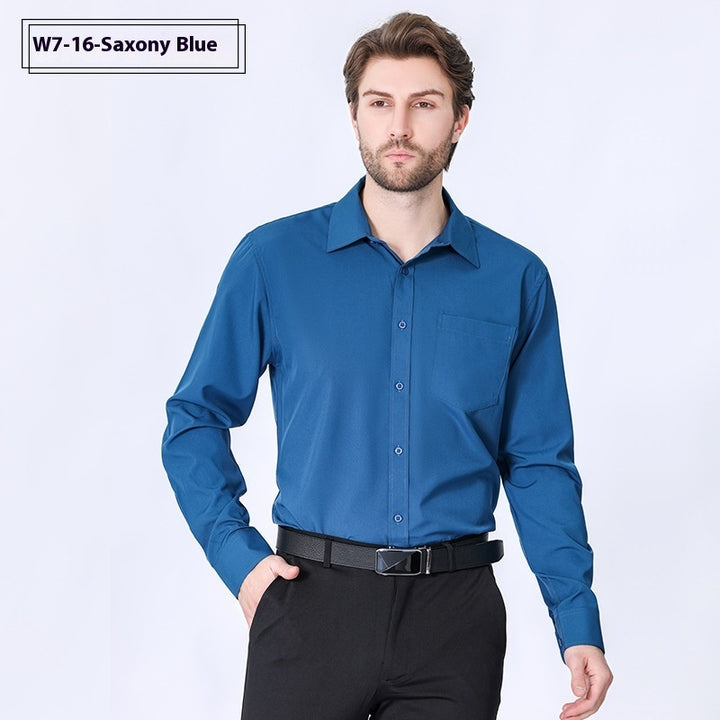 Men's Minimalist Non-Iron Stretch Long Sleeve Business Shirt