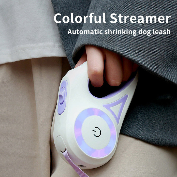 Retractable Dog Leash with Collar - Automatic Traction Rope for Small & Medium Pets