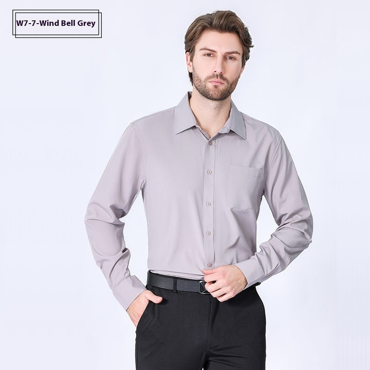 Men's Minimalist Non-Iron Stretch Long Sleeve Business Shirt