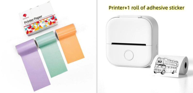 Portable Mini Thermal Label Printer - Bluetooth Photo Printer for Home, Students, and Price Tags