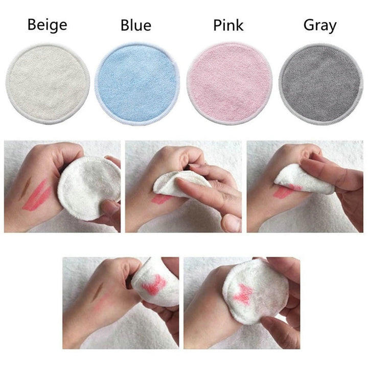 12PC Reusable Cotton Makeup Remover Pads - Washable & Eco-Friendly