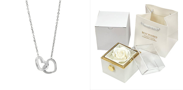 Rotating Soap Rose Gift Box - Creative Jewelry Box for Valentine's Day