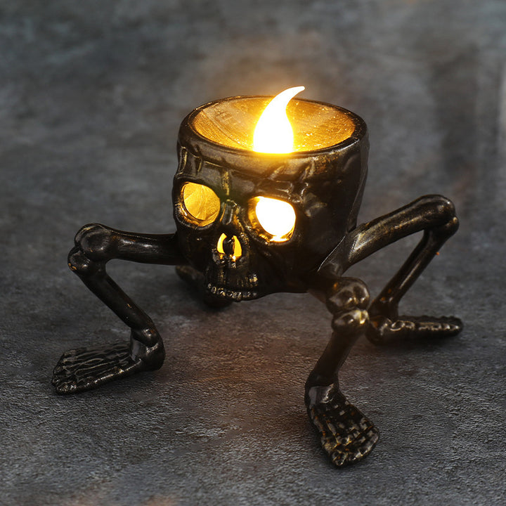 Skull Hand & Foot Lantern - Spooky Halloween Atmosphere Prop | Candlelit Night Decor