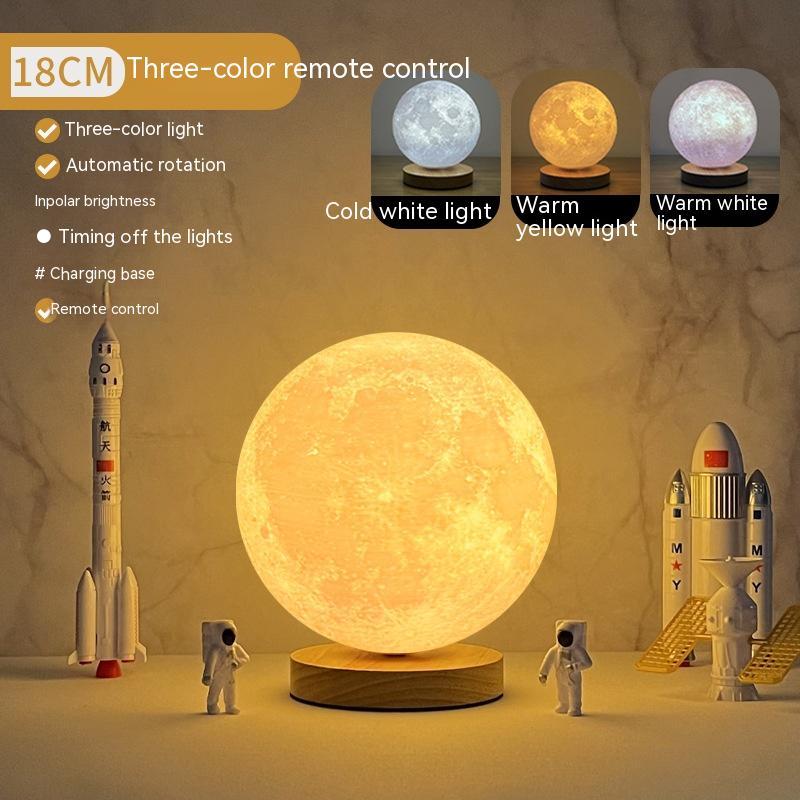 Magnetic Rotating Moonlight Lamp - Bedroom Sleep Light