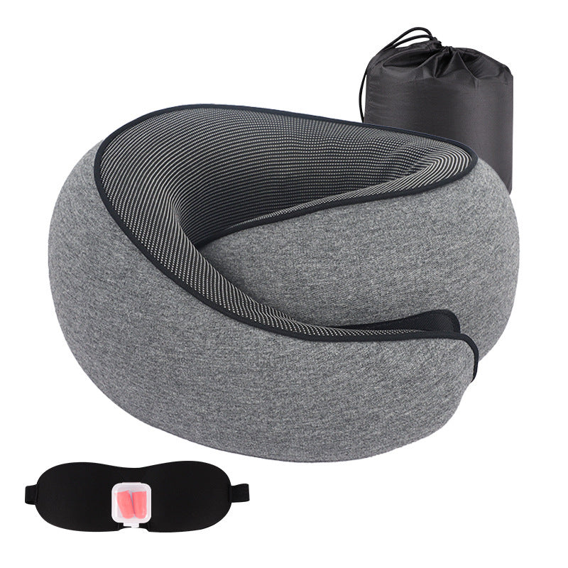 Memory Foam Travel Neck Pillow – Soft, Portable Comfort for Airplanes, Cars, and Offices