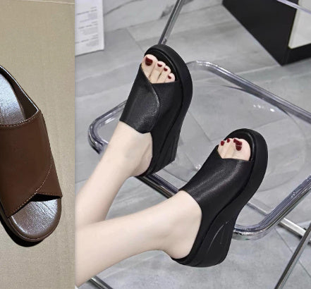 Summer Height Increasing Women's Sandals - Korean Fashion