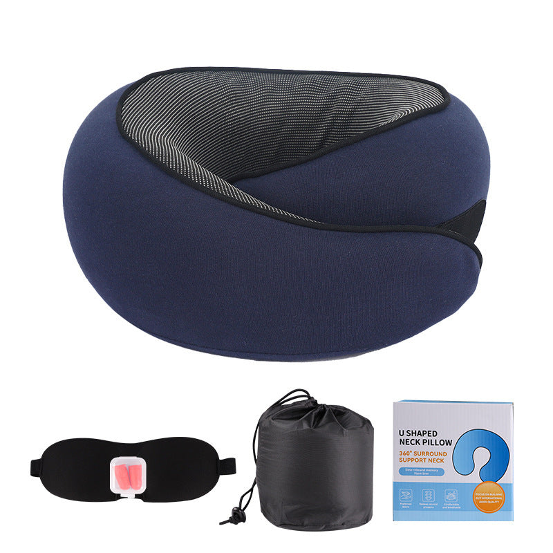 Memory Foam Travel Neck Pillow – Soft, Portable Comfort for Airplanes, Cars, and Offices