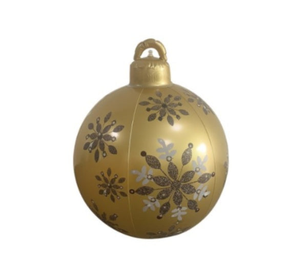 60CM Inflatable Christmas Ornament Ball - Giant Outdoor PVC Decoration