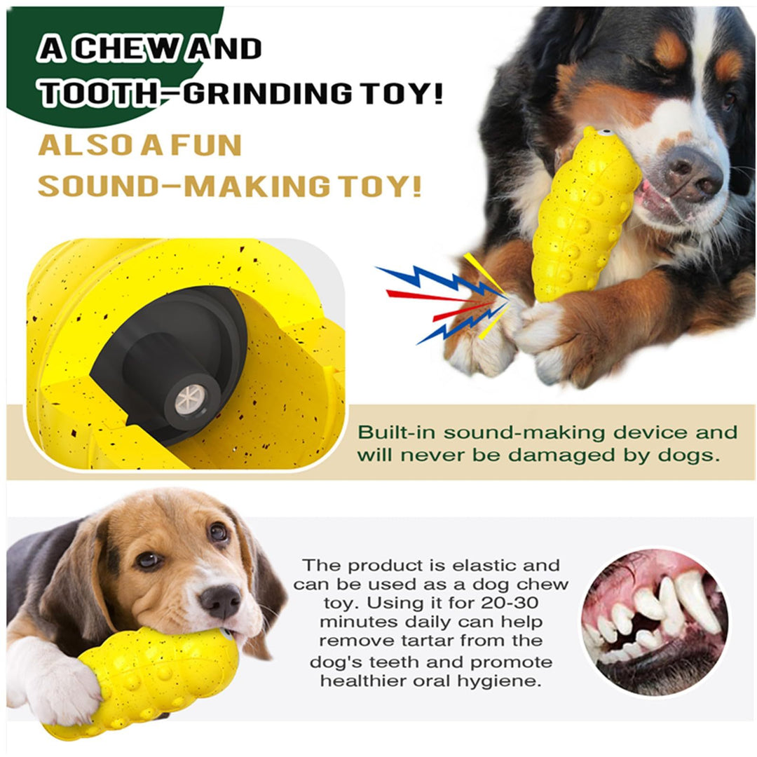 Ultra-Durable Squeaky Dog Chew Toy for Aggressive Chewers – Safe Food-Grade Material