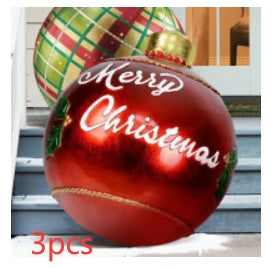 60CM Inflatable Christmas Ornament Ball - Giant Outdoor PVC Decoration