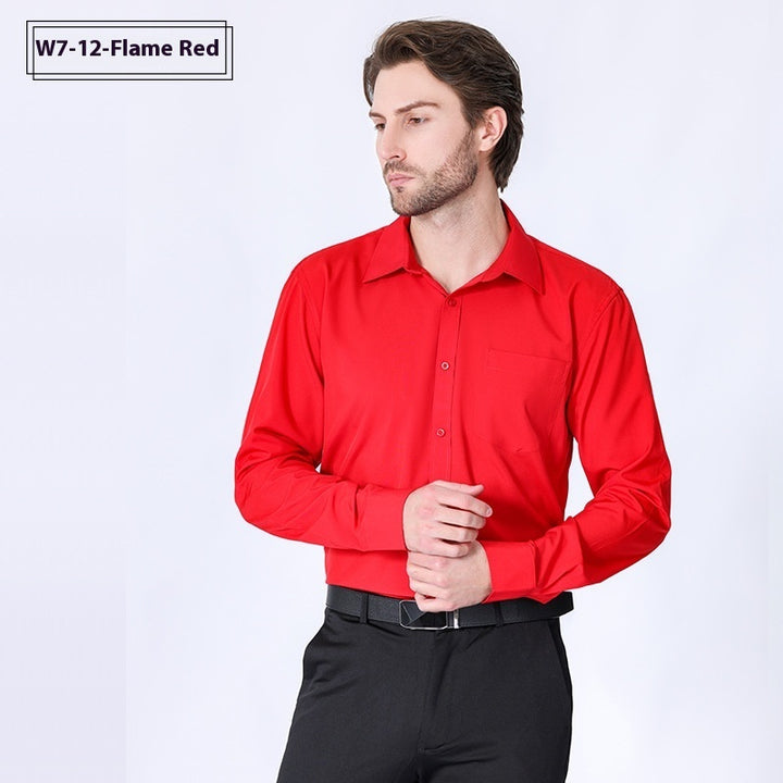 Men's Minimalist Non-Iron Stretch Long Sleeve Business Shirt