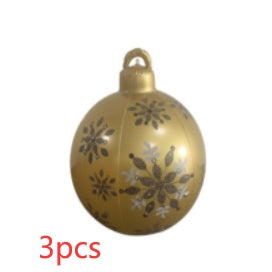 60CM Inflatable Christmas Ornament Ball - Giant Outdoor PVC Decoration