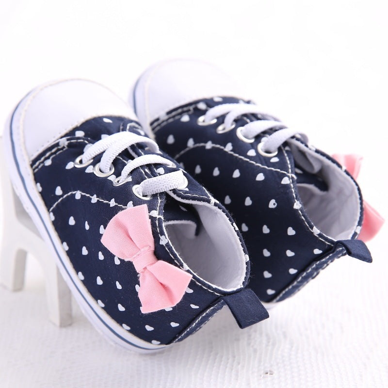 Baby Girls' High-Top Soft-Soled Toddler Shoes - Comfortable & Stylish