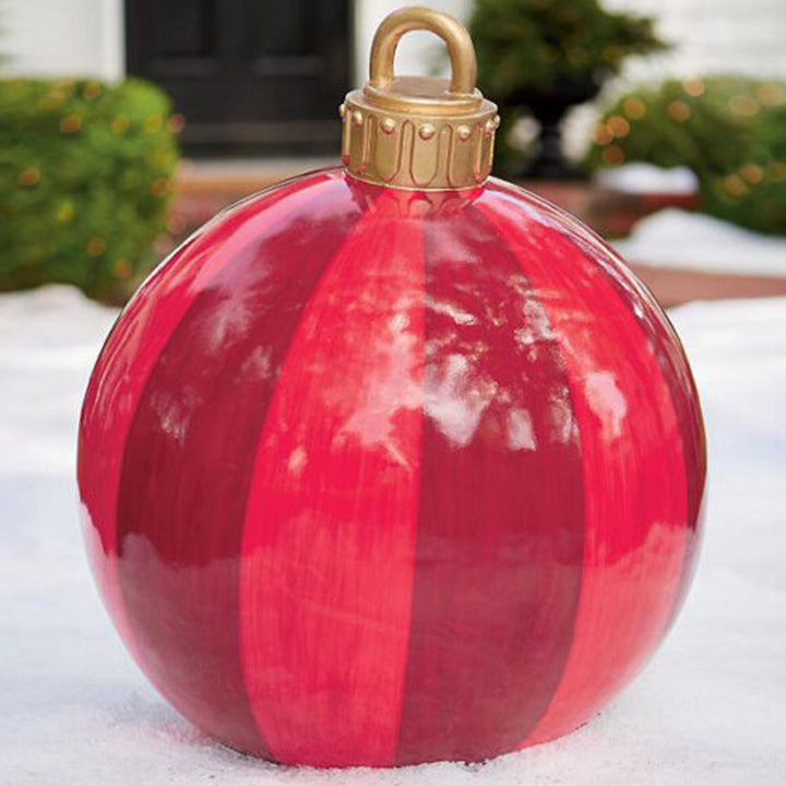 60CM Inflatable Christmas Ornament Ball - Giant Outdoor PVC Decoration