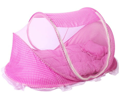 Foldable Baby Bed Net with Pillow - 2-Piece Set