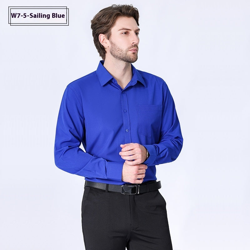 Men's Minimalist Non-Iron Stretch Long Sleeve Business Shirt