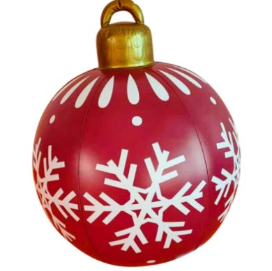 60CM Inflatable Christmas Ornament Ball - Giant Outdoor PVC Decoration