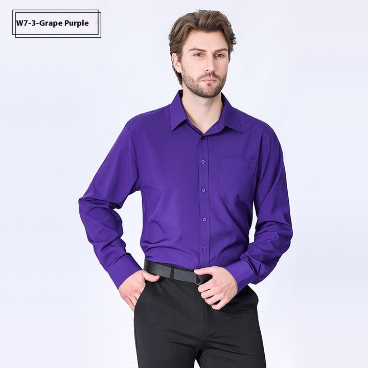 Men's Minimalist Non-Iron Stretch Long Sleeve Business Shirt