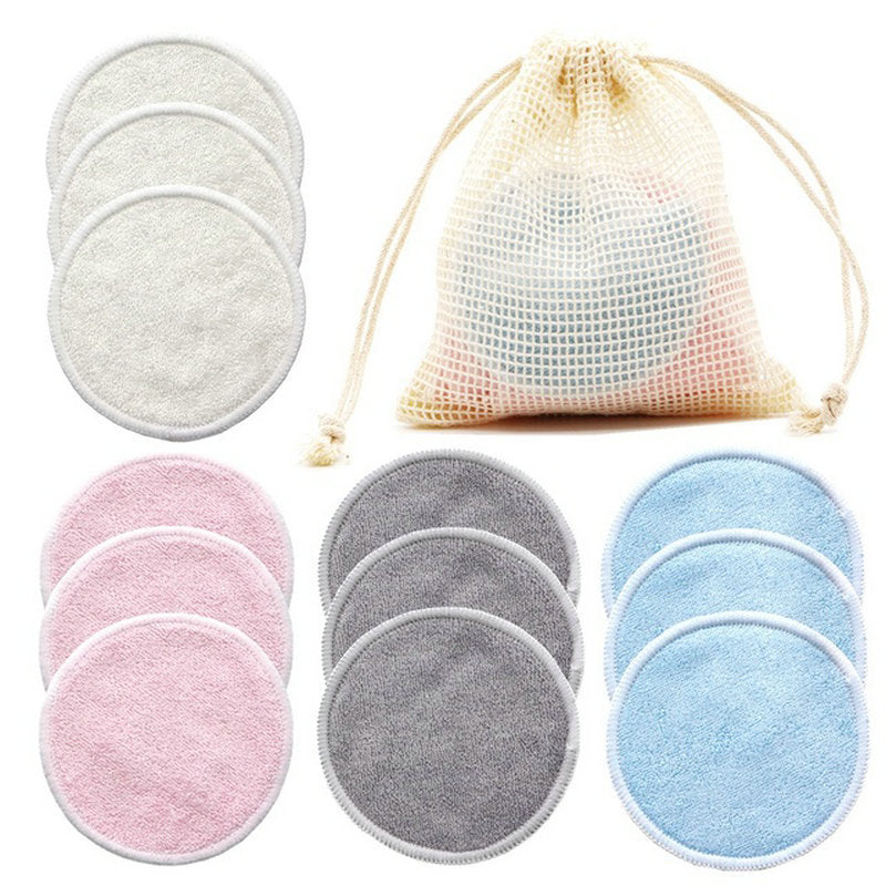 12PC Reusable Cotton Makeup Remover Pads - Washable & Eco-Friendly