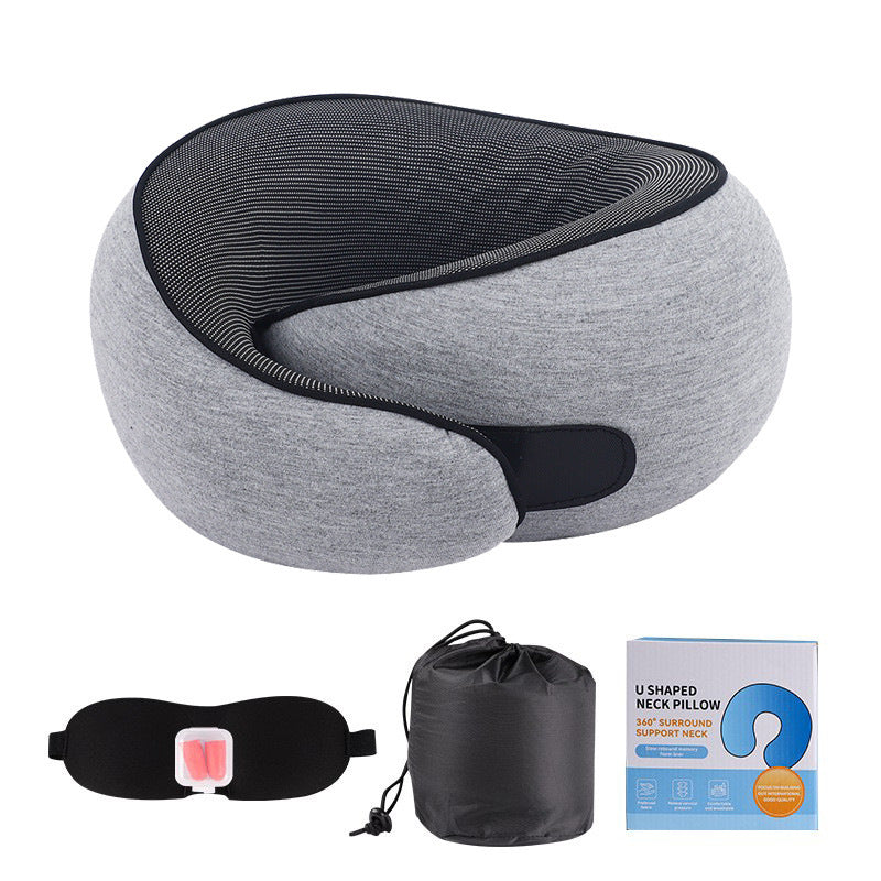 Memory Foam Travel Neck Pillow – Soft, Portable Comfort for Airplanes, Cars, and Offices