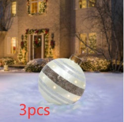 60CM Inflatable Christmas Ornament Ball - Giant Outdoor PVC Decoration