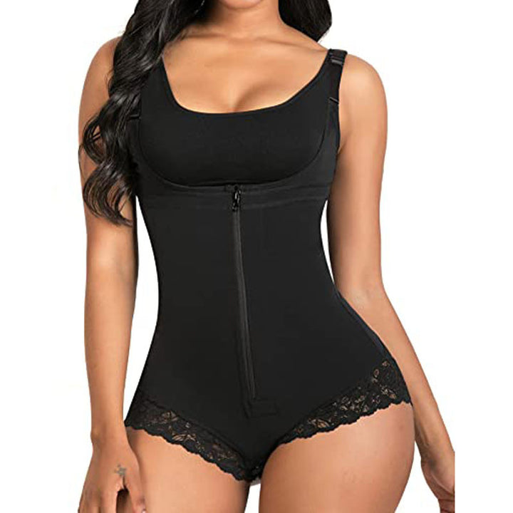 Hip-Lifting Body Shaping Tights with Zipper - Seamless Triangle Shapewear