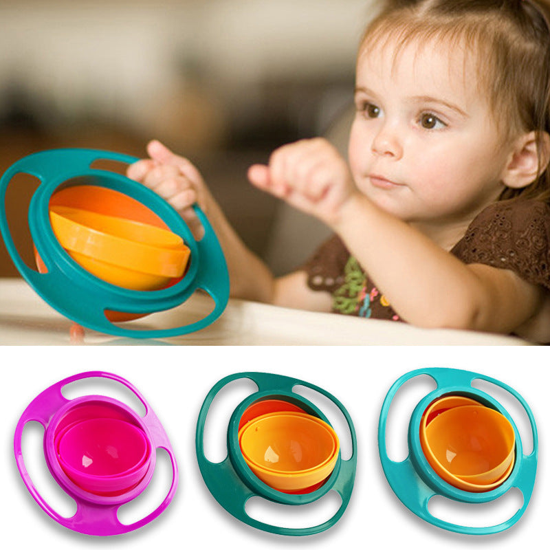 360 Rotate Universal Spill-proof Bowl Dishes for Kids and Babies