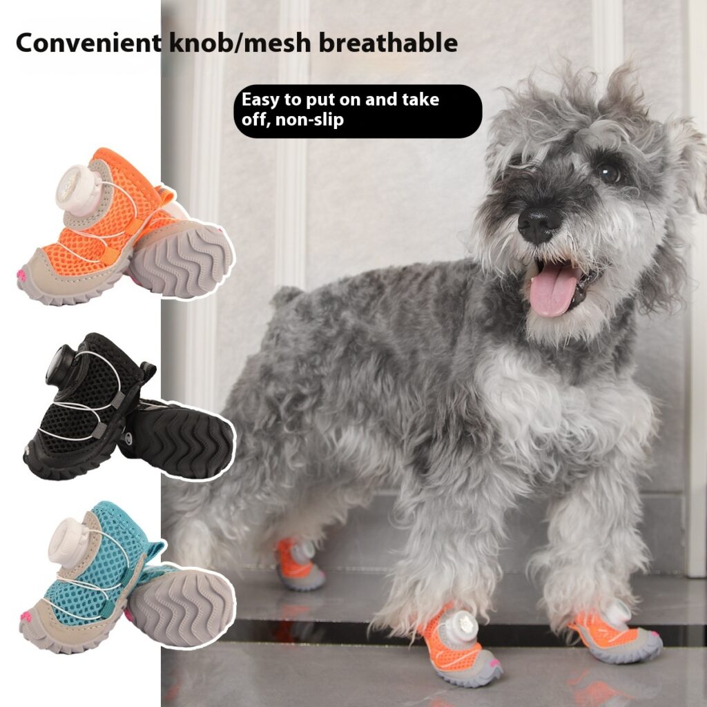 dog paw protection shoes convenient know mesh breathable
