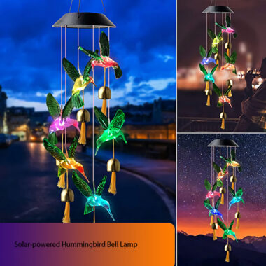 Trusted Online Store โ WARAN mart 18 Color Changing Solar Wind Chime LED Hanging Light โ Waterproof Hummingbird Crystal Ball Outdoor Garden Patio Decor