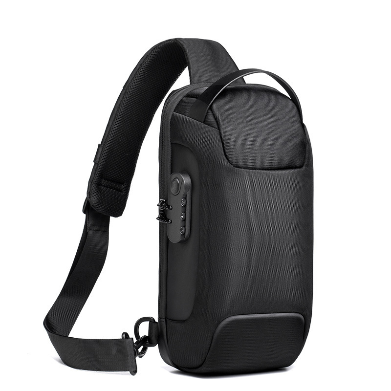 Waterproof Anti Theft Sling Bag for Men with USB Charging Port & Password Lock – Oxford Crossbody Travel Chest Pack 4 Waterproof Anti Theft Sling Bag for Men with USB Charging Port & Password Lock – Oxford Crossbody Travel Chest Pack - Image 4